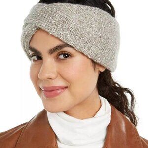 DKNY Fleece-Lined Headband, Gray, OS